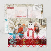 Modèle de photo à chevron PixDezines pour les vœux (Devant / Derrière)