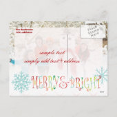 Modèle de photo à chevron PixDezines pour les vœux (Dos)