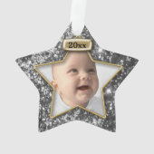 Modèle de photo avec paillettes argent/or (dos)