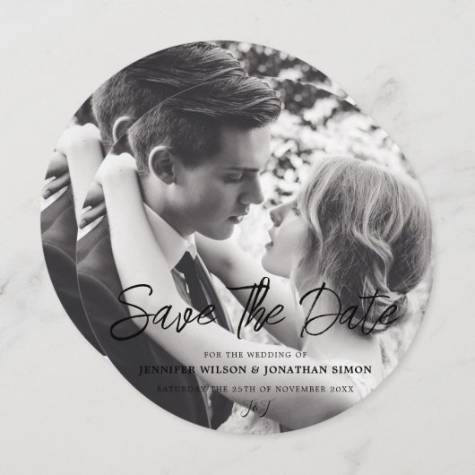 Modèle de photo complète de script élégant Enregis (Devant / Derrière)