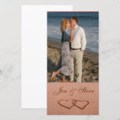 Modèle de photo d'amour sur la plage (Devant / Derrière)