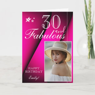 Modèle de photo d'anniversaire élégant pour 30 ans