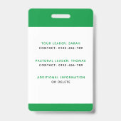 Modèle de photo de badge d'identification Voyage s (Arrière)