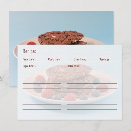 Modèle de photo de biscuits aux pépites de chocola (Devant / Derrière)