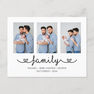 Modèle de photo de famille LGBT Texte personnalisé
