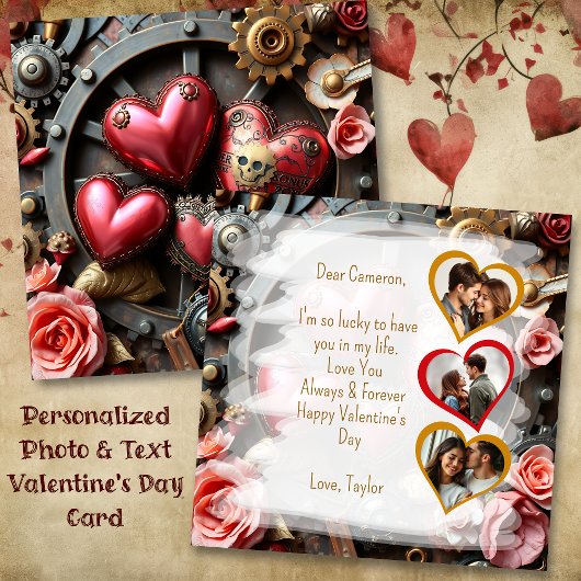Modèle de photo de la Saint-Valentin Steampunk got