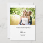 Modèle de photo de mariage écriture élégante (Dos)