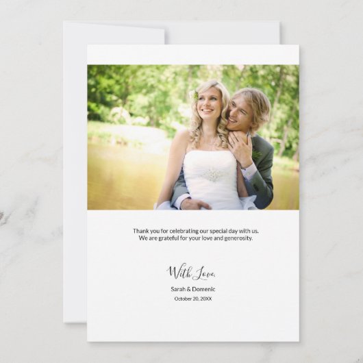 Modèle de photo de mariage écriture élégante (Dos)