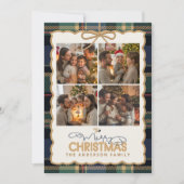 Modèle de photo de Noël avec bordure tartan ID1141 (Devant)