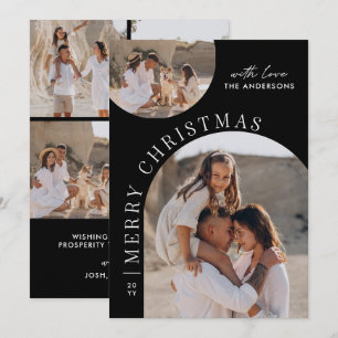 Modèle de photo de Noël avec disposition d'arche n