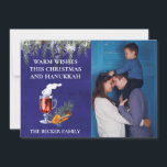 Modèle de photo de Noël et Hanouka Vœux chaleureux<br><div class="desc">Ce design peut être personnalisé dans la zone prévue en changeant la photo et/ou le texte. Ou il peut être personnalisé en cliquant sur Personnaliser ce modèle, puis en choisissant l'option cliquer pour personnaliser davantage et supprimer ou changer la couleur de l'arrière-plan, ajouter du texte, changer la couleur ou le...</div>