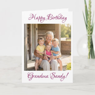 Modèle de photo personnalisé pour Mamie pour son a