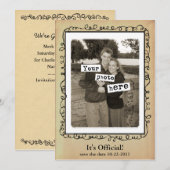 Modèle de photo pour annonce de mariage (Devant / Derrière)