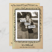 Modèle de photo pour faire-part de mariage (Devant / Derrière)