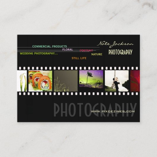 modèle de photos cartes de visite du portefeuille (Devant)