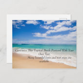 Modèle de plage tropicale pour votre propre texte (Devant / Derrière)