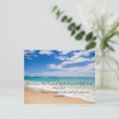 Modèle de plage tropicale pour votre propre texte (Debout devant)