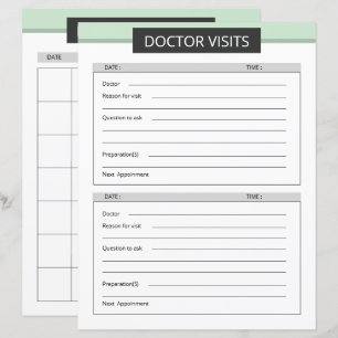 Modèle de planificateur de visite de médecin