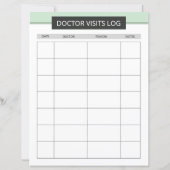 Modèle de planificateur de visite de médecin (Dos)