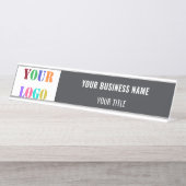 Modèle de plaque de bureau avec nom de logo person (Devant)