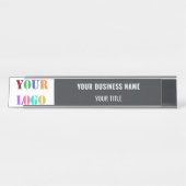 Modèle de plaque de bureau avec nom de logo person (Devant)