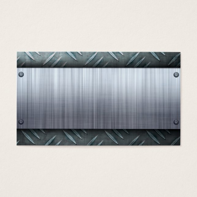 Modèle de plaque de diamant en métal brossé (Devant)