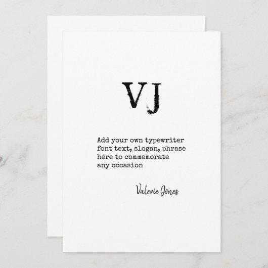 Modèle de police de machine à écrire - Verset de d (Devant / Derrière)