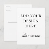 Modèle de Portrait d'invitation de carte postale (Devant / Derrière)