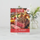 Modèle de présentoir de menu de restaurant (Debout devant)