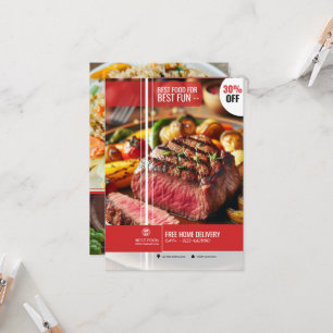 Modèle de présentoir de menu de restaurant