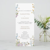 Modèle de programme bohème à fleurs sauvages perso (Debout devant)