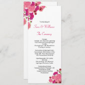 Modèle de programme de cérémonie de mariage (Devant / Derrière)