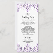 Modèle de programme de cérémonie de mariage (Dos)