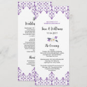 Modèle de programme de cérémonie de mariage (Devant / Derrière)