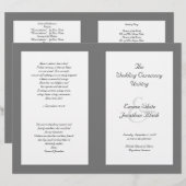 Modèle de programme de cérémonie de mariage de l'É (Devant / Derrière)