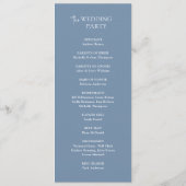 Modèle de programme de cérémonie de mariage minima (Dos)