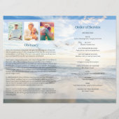 Modèle de programme de cérémonie funéraire de plag (Dos)