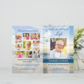 Modèle de programme de cérémonie funéraire de plag (Debout devant)