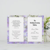 Modèle de programme de fleurs violettes pour cérém (Debout devant)