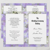 Modèle de programme de fleurs violettes pour cérém (Devant / Derrière)