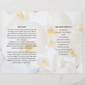 Modèle de programme de funérailles à fleurs blanch (Dos)