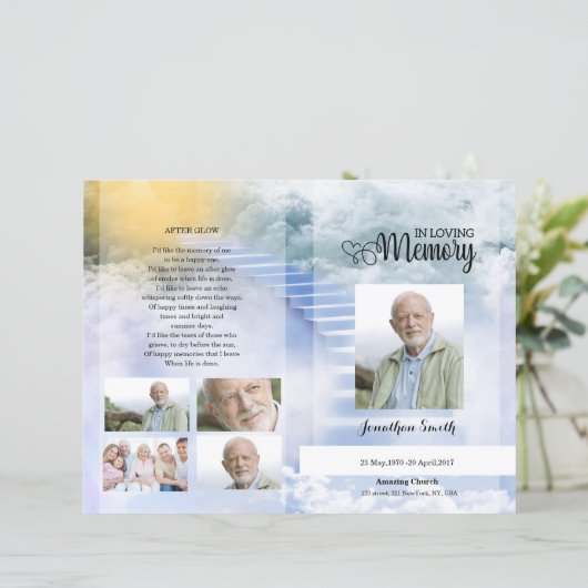 modèle de programme de funérailles ciel (Debout devant)