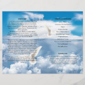 Modèle de programme de funérailles ciel bleu et co (Dos)