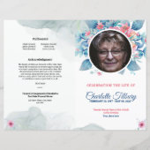 Modèle de programme de funérailles florales (Devant)