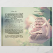 Modèle de programme de funérailles florales Rose (Dos)