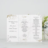 Modèle de programme de mariage à motifs floraux (Debout devant)