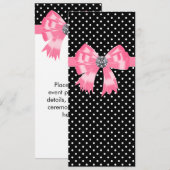 Modèle de programme de mariage à pois noir et rose (Devant / Derrière)