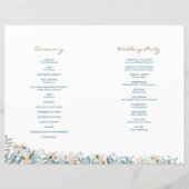 Modèle de programme de mariage aux fleurs sauvages (Dos)
