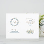Modèle de programme de mariage aux fleurs sauvages (Debout devant)