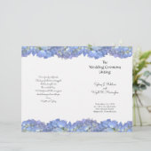 Modèle de programme de mariage avec fleurs d'horte (Debout devant)